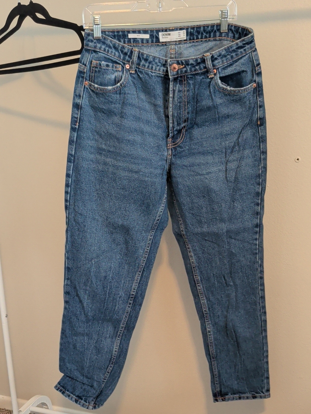 Bershka Blue Denim Mom Jeans